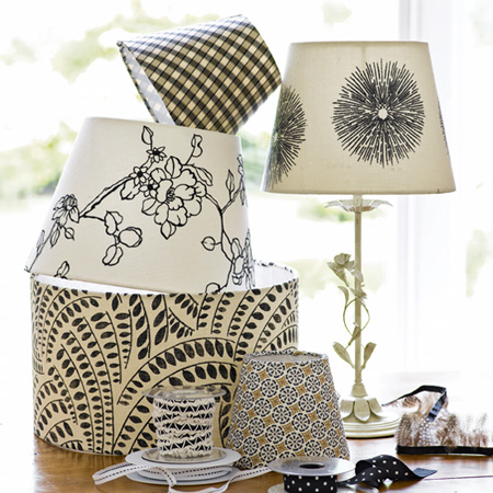 How to cover a lampshade in fabric